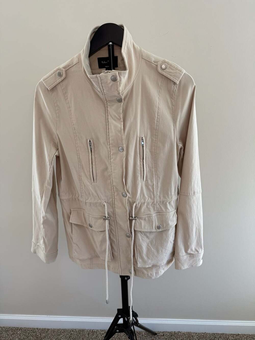 Eden Society Beige Utility Cargo Jacket Size Large